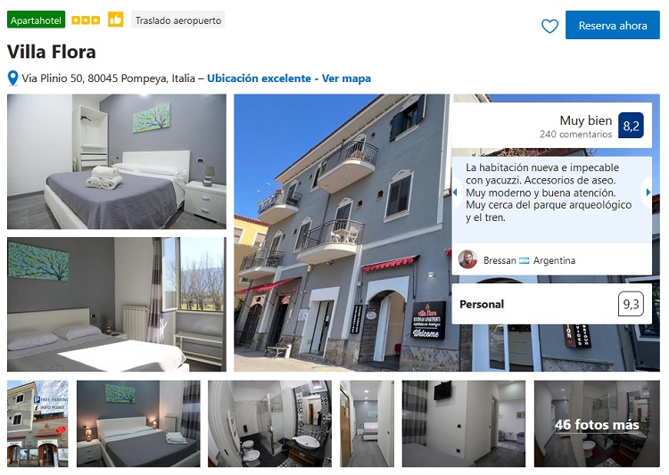 Mejores apartamentos donde alojarse en Pompeya